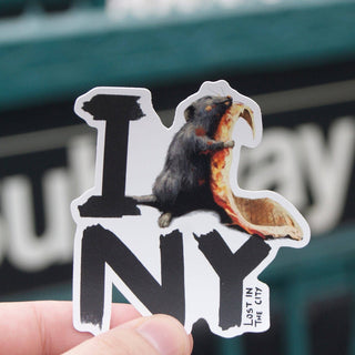 I (Rat) NY Vinyl Sticker | Lost in the City