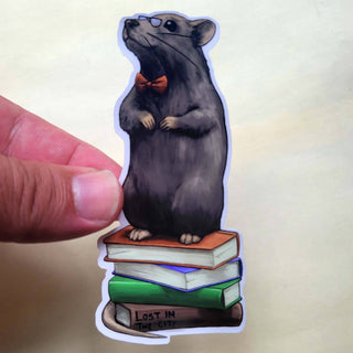 Library Rat Sticker | Lost in the City