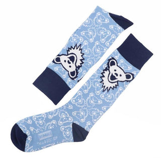 Grateful Dead Dancing Bear Socks Light Blue