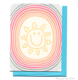 Sunshine and Rainbow Friendship Greeting Card